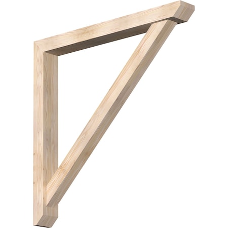 Ekena Millwork Traditional Slat Smooth Bracket w/ Offset Brace, Douglas Fir, 5 1/2"W x 48"D x 48"H BKT0604X48X48TRA06SDF
